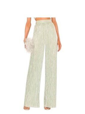 Revolve Sabina Musayev Pleated Ross Pants Mint Green Size XS Disco Rave Festival